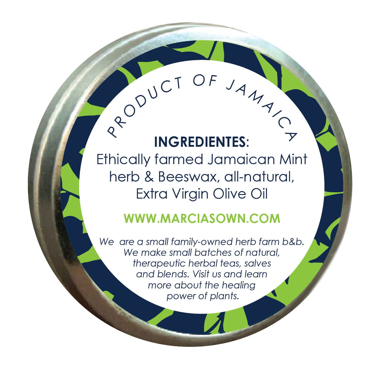 Jamaican Mint Salve 100% Natural